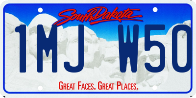 SD license plate 1MJW50