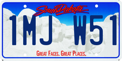 SD license plate 1MJW51