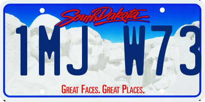 SD license plate 1MJW73