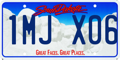 SD license plate 1MJX06