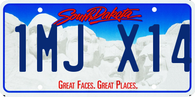 SD license plate 1MJX14