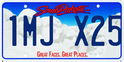 SD license plate 1MJX25