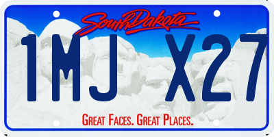 SD license plate 1MJX27