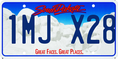 SD license plate 1MJX28