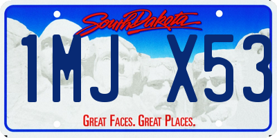 SD license plate 1MJX53