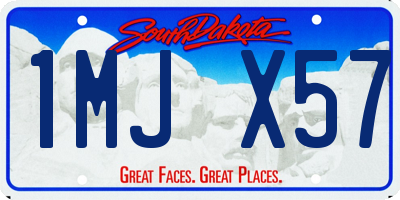 SD license plate 1MJX57