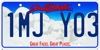 SD license plate 1MJY03