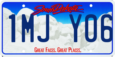 SD license plate 1MJY06