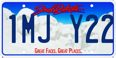 SD license plate 1MJY22