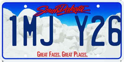 SD license plate 1MJY26