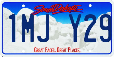 SD license plate 1MJY29