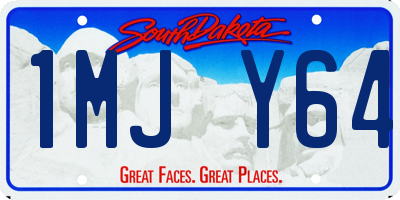 SD license plate 1MJY64