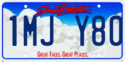 SD license plate 1MJY80