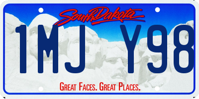 SD license plate 1MJY98