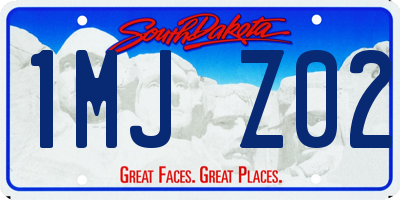 SD license plate 1MJZ02