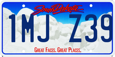 SD license plate 1MJZ39