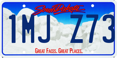 SD license plate 1MJZ73