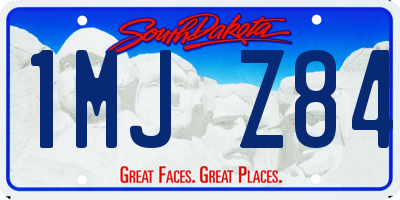 SD license plate 1MJZ84