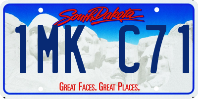 SD license plate 1MKC71
