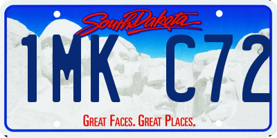 SD license plate 1MKC72