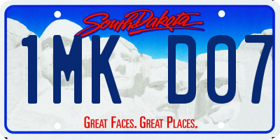 SD license plate 1MKD07