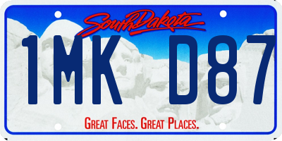 SD license plate 1MKD87
