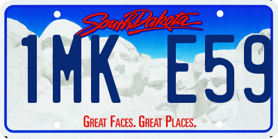 SD license plate 1MKE59