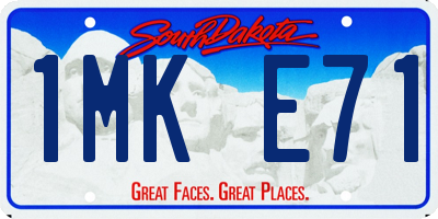 SD license plate 1MKE71