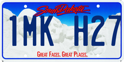 SD license plate 1MKH27