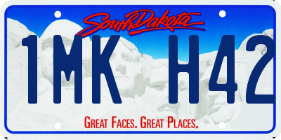 SD license plate 1MKH42