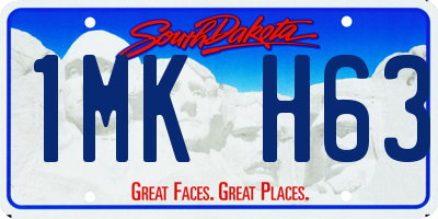 SD license plate 1MKH63