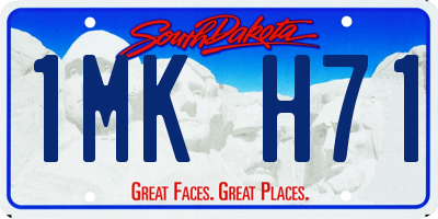 SD license plate 1MKH71