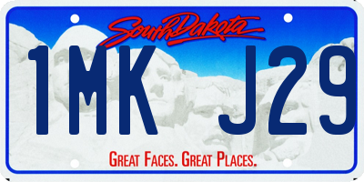 SD license plate 1MKJ29