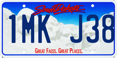 SD license plate 1MKJ38