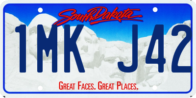 SD license plate 1MKJ42