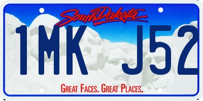 SD license plate 1MKJ52