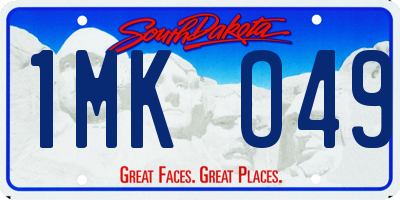 SD license plate 1MKO49