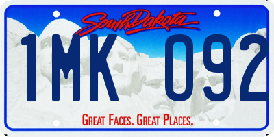 SD license plate 1MKO92