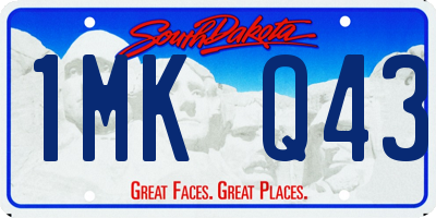SD license plate 1MKQ43