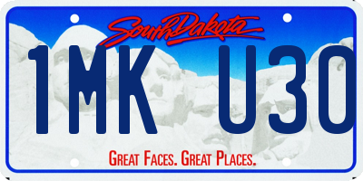 SD license plate 1MKU30