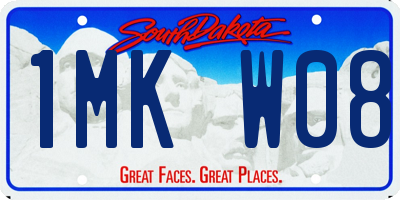 SD license plate 1MKW08
