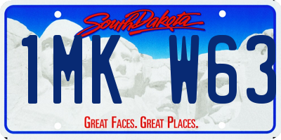 SD license plate 1MKW63