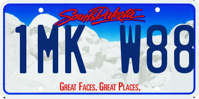 SD license plate 1MKW88