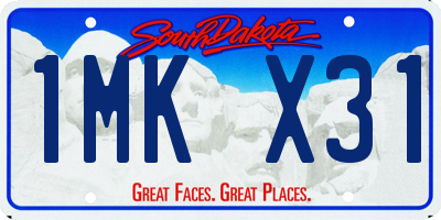 SD license plate 1MKX31