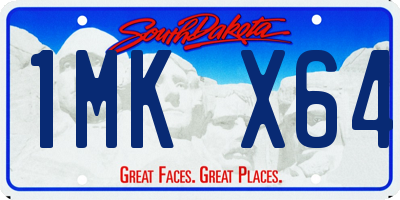 SD license plate 1MKX64