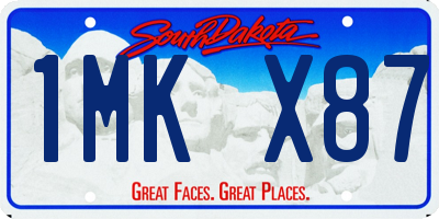 SD license plate 1MKX87