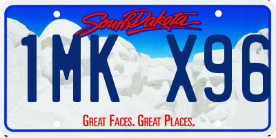SD license plate 1MKX96