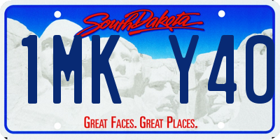 SD license plate 1MKY40