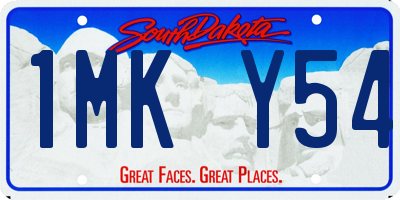 SD license plate 1MKY54