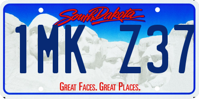 SD license plate 1MKZ37